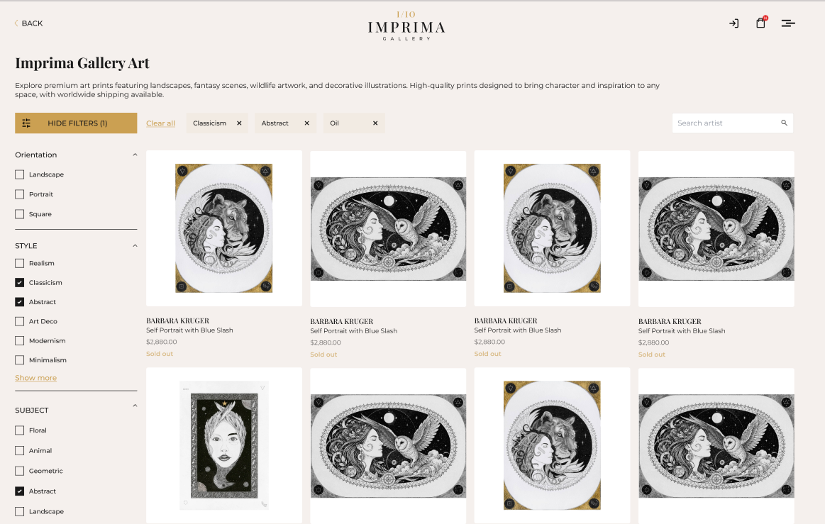 Imprima screenshot