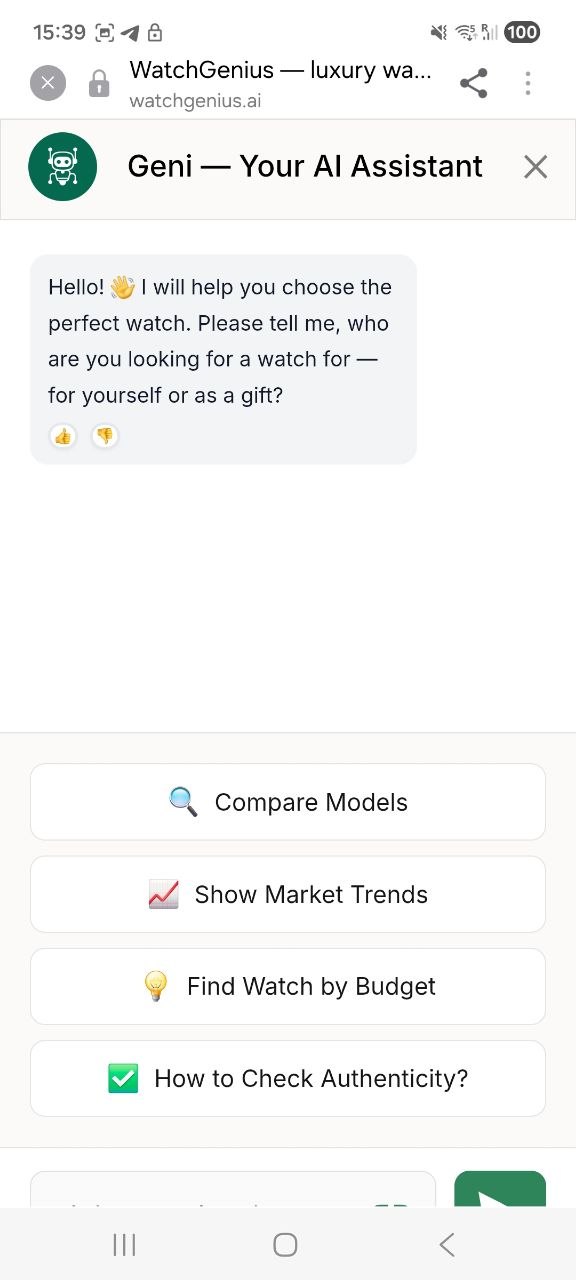 WatchGenius mobile
